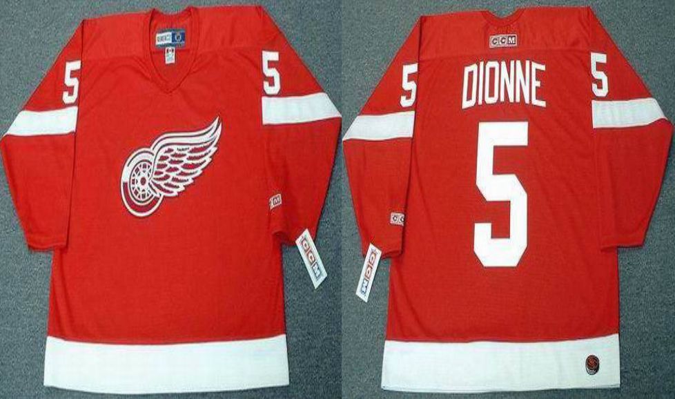 2019 Men Detroit Red Wings 5 Dionne Red CCM NHL jerseys